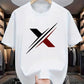 Street Style Essential: 2026 Summer Geometric X-Pattern Cotton Tee