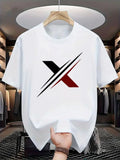 Street Style Essential: 2026 Summer Geometric X-Pattern Cotton Tee
